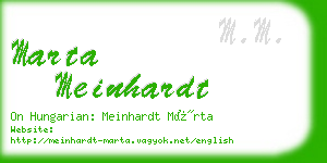 marta meinhardt business card